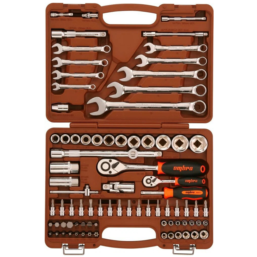 Набор инструмента 82 пр. 1/2" 1/4" 6 гр. Ombra